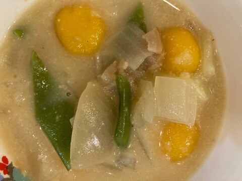 かぼちゃニョッキと野菜のカレークリーム煮